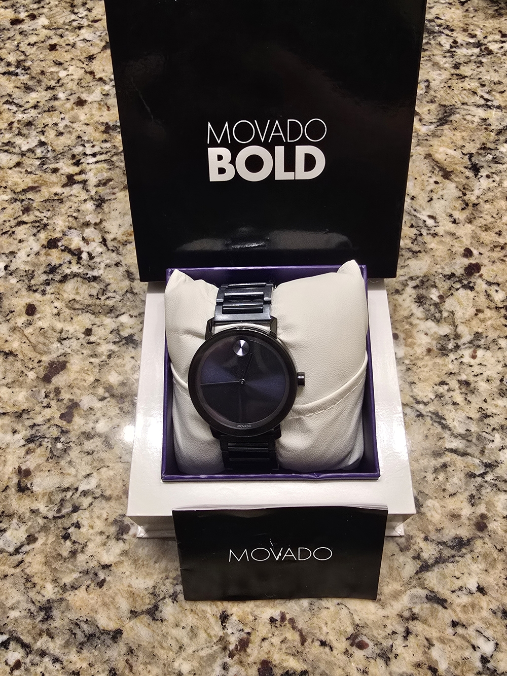 Movado Black Bold Minimalist Men's Watch